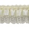5 Yards of Bradshaw 2" Pearl Accent Ruffled Lace Trim | 5 yard cut